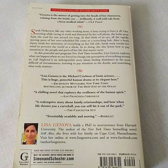 Lisa Genova's Left Neglected paperback - Picture 3 of 3